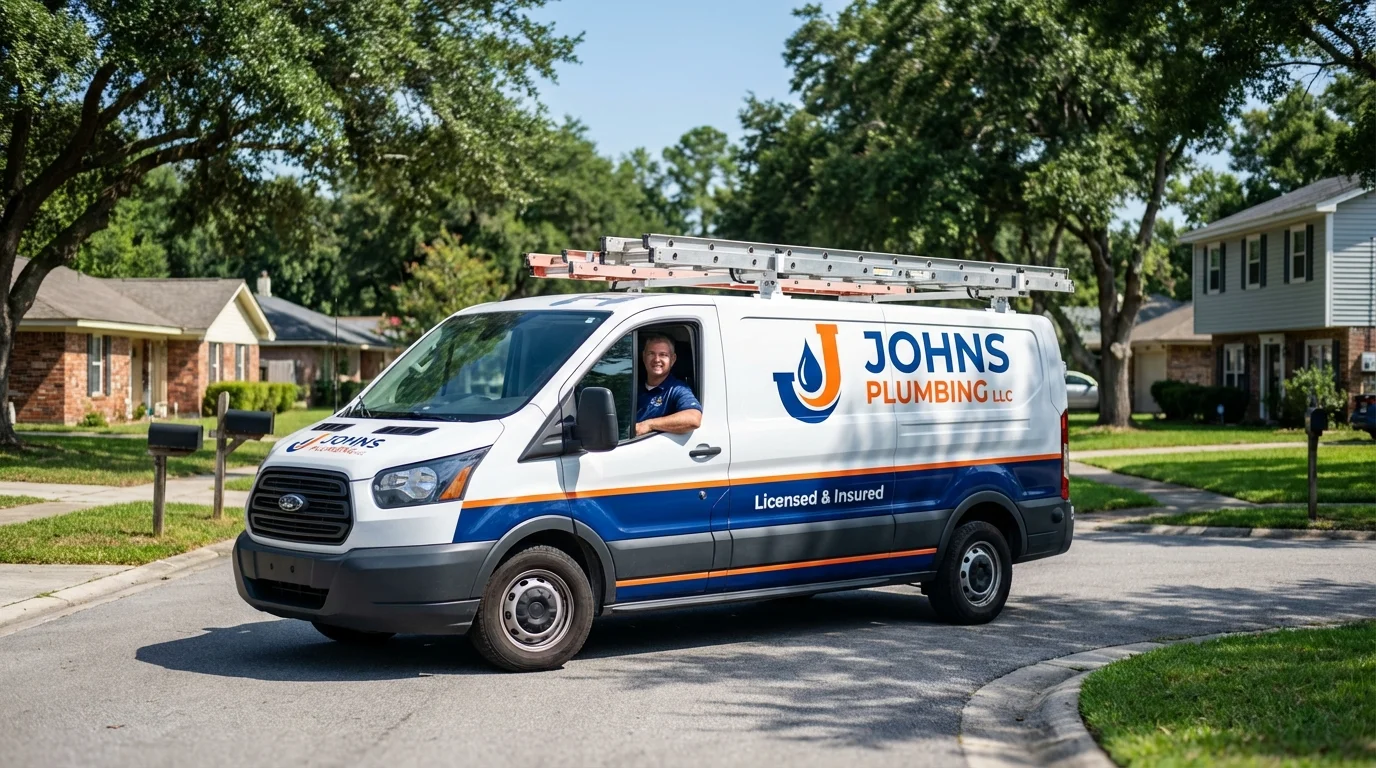 Johns Plumbing LLC service van in Childress, TX