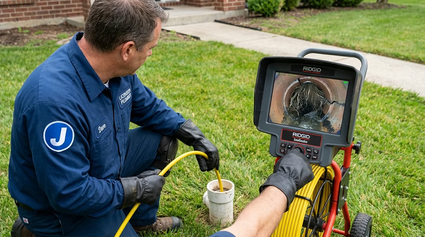 Sewer camera inspection being performed by Johns Plumbing LLC in Childress